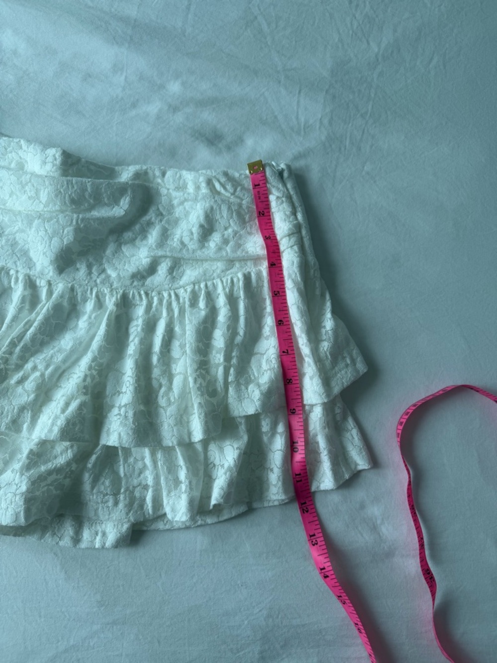 White Fox Burning Heart Lace Mini Skort White - Picture 6 of 6